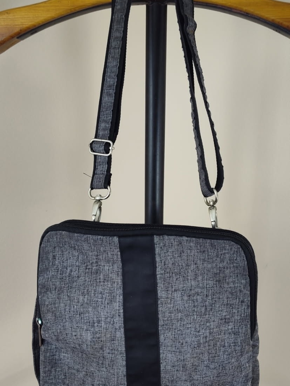 lug Gray and Black Crossbody Messenger Bag